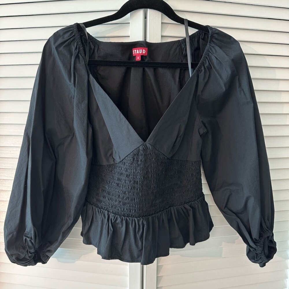 Staud Black Blouse